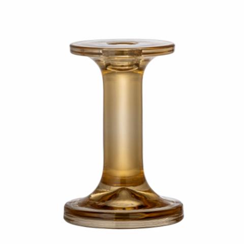 Jamey Candle Holder, Brown, Glass