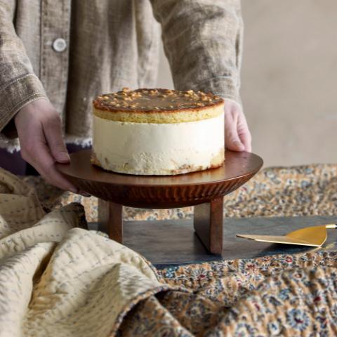 Miho Plateau à gâteau, Marron, Mango