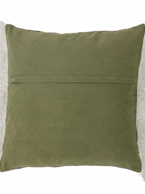 He Cushion, Green, Cotton