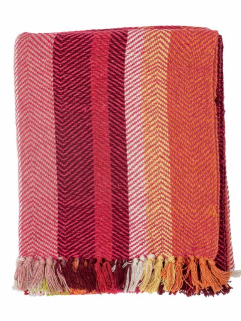Amra Throw, Red, Cotton