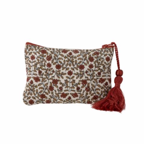 Kunta Cosmetic Bag, Red, Cotton