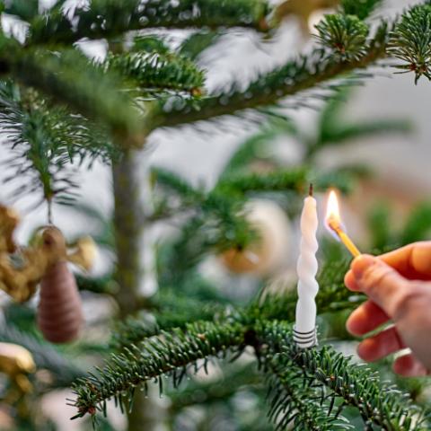 Twist Kerze, Weiß, Paraffine