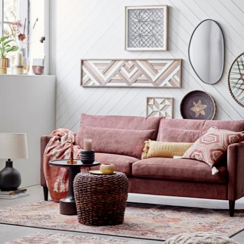 Faun Miroir mural, Noir, Fer