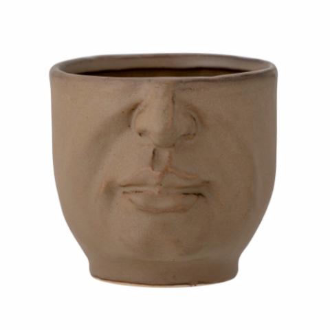 Hilig Flowerpot, Brown, Stoneware