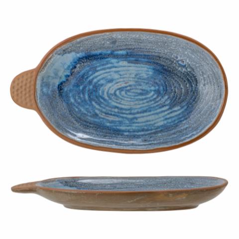 Hariet Plate, Blue, Stoneware