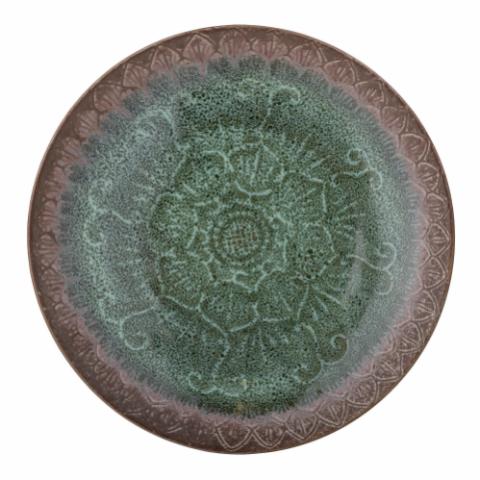 Idunn Plate, Green, Stoneware