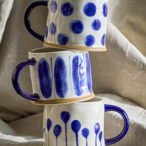 Linora Mug, Blue, Stoneware