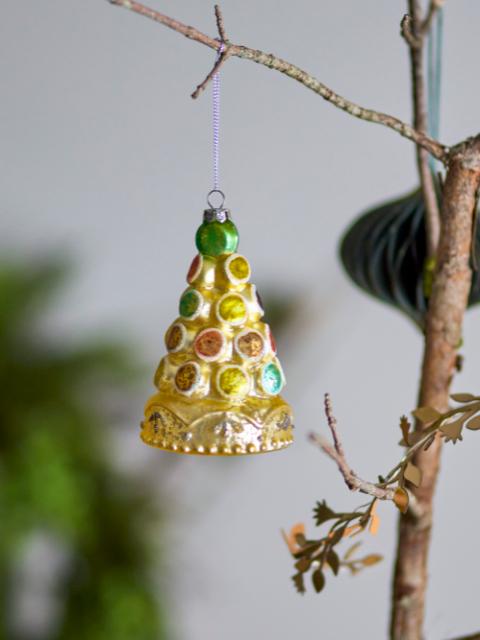Cici Ornament, Gold, Glass