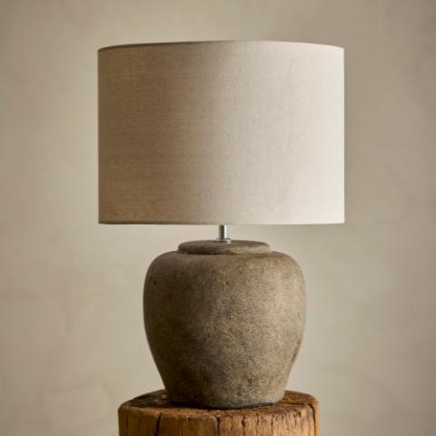 Isabelle Table lamp, Grey, Stoneware