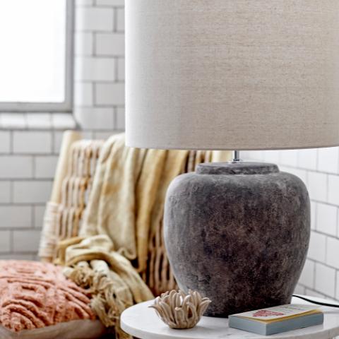 Isabelle Table lamp, Grey, Stoneware