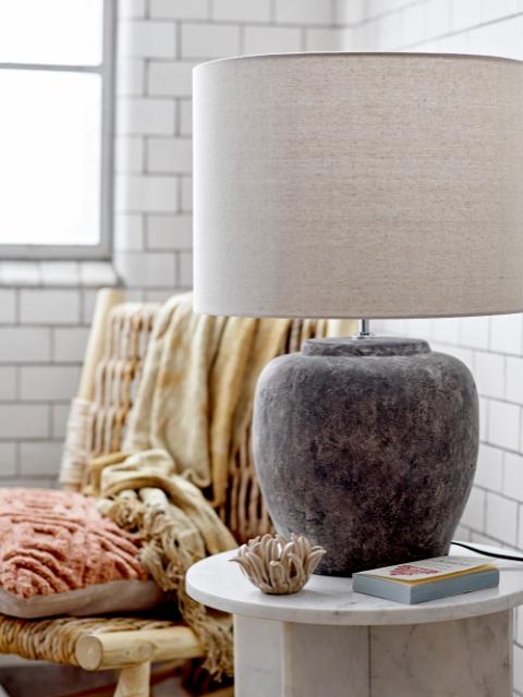 Isabelle Table lamp, Grey, Stoneware