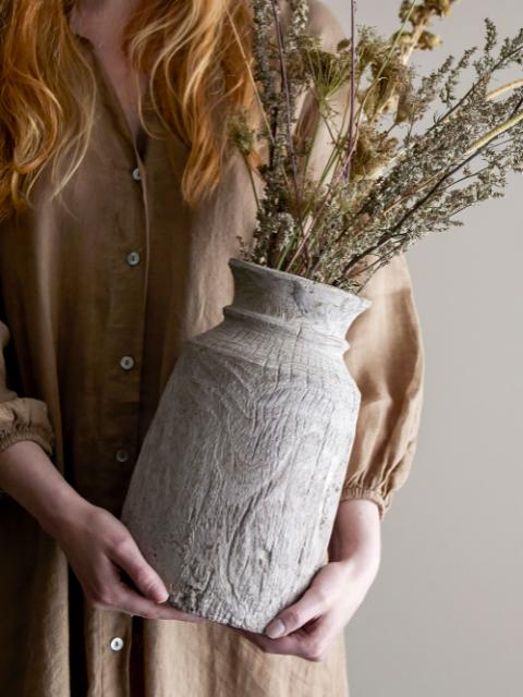 Ifaz Deco Vase, Nature, Reclaimed Wood