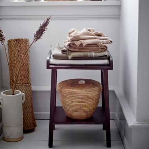 Noi Basket w/Lid, Nature, Water Hyacinth