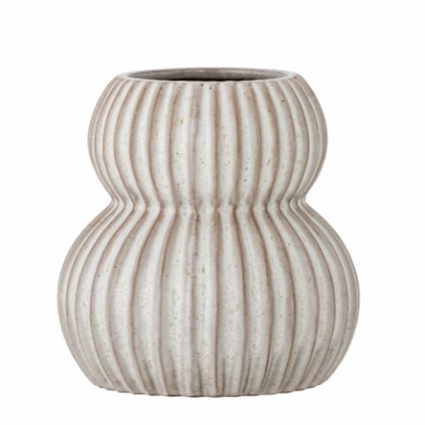Guney Vase, Weiß, Steingut