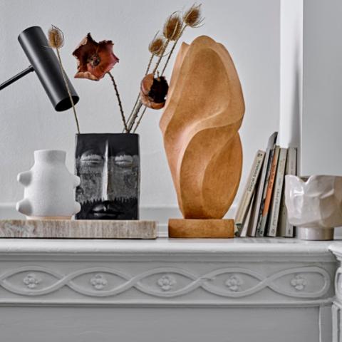 Nasru Vase, Black, Stoneware