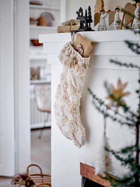 Vence Christmas Stocking, Nature, Cotton
