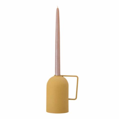 Idon Candle Holder, Yellow, Metal