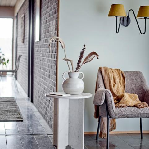 Jasmia Beistelltisch, Weiß, Marmor