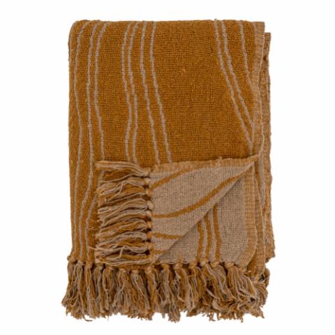 Ginna Throw, Brown, Recycled Cotton