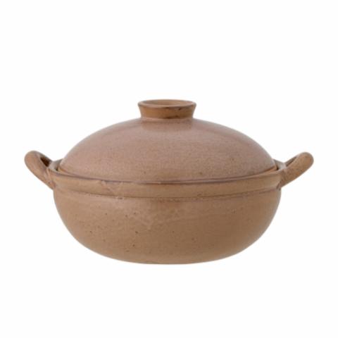 Jinnie Oven Dish w/Lid, Brown, Stoneware