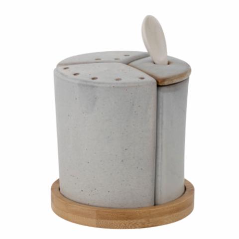 Josefine Salt & Pepper Shaker Set, Grey, Stoneware
