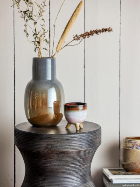 Beline Flowerpot, Brown, Stoneware