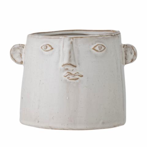 Theis Flowerpot, White, Stoneware