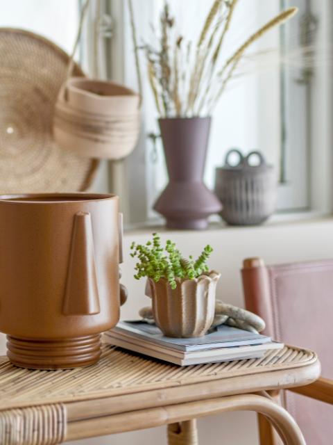 Chaca Flowerpot, Brown, Stoneware
