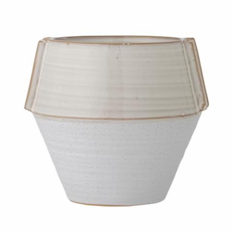 Zaki Flowerpot, White, Stoneware