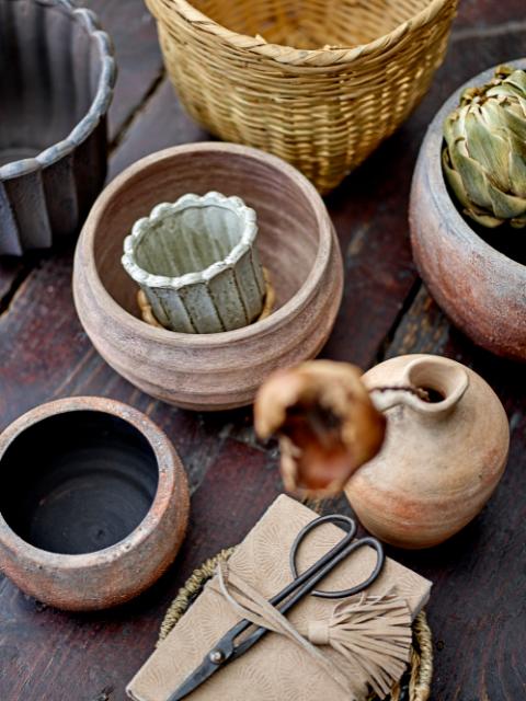 Chaca Flowerpot, Brown, Stoneware