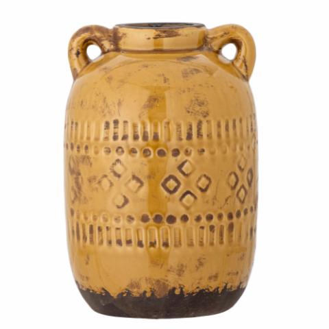 Rijad Deco Vase, Yellow, Terracotta