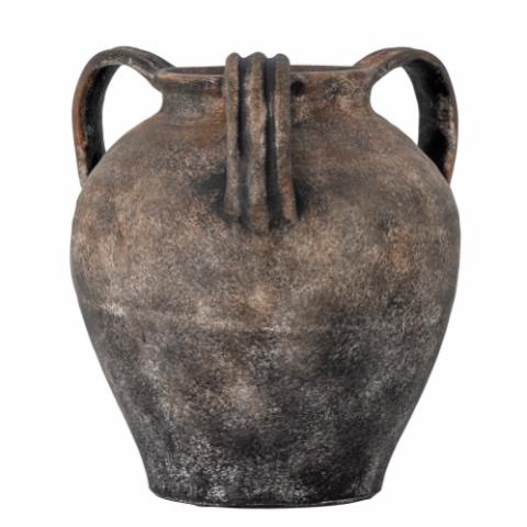 Cuma Deco Vase, Brown, Terracotta
