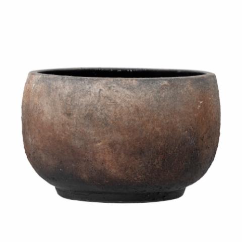 Thira Deco Flowerpot, Brown, Terracotta