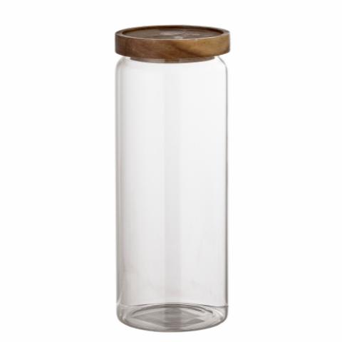 Anouk Jar w/Lid, Clear, Glass