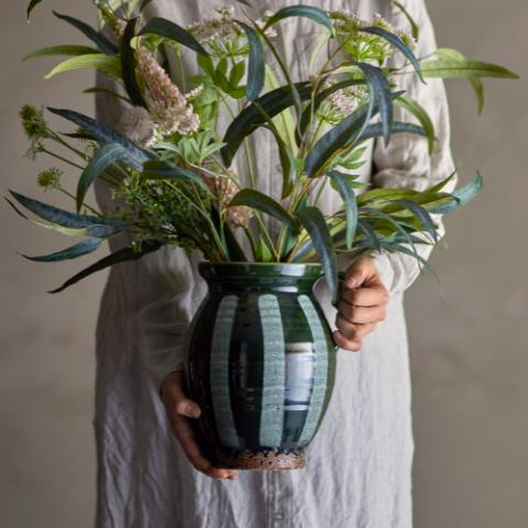 Frigg Vase, Verte, Grès