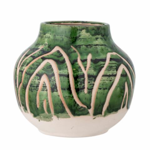 Eliya Vase, Green, Stoneware