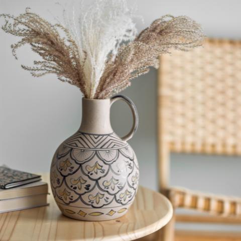 Nadya Vase, Blue, Grès