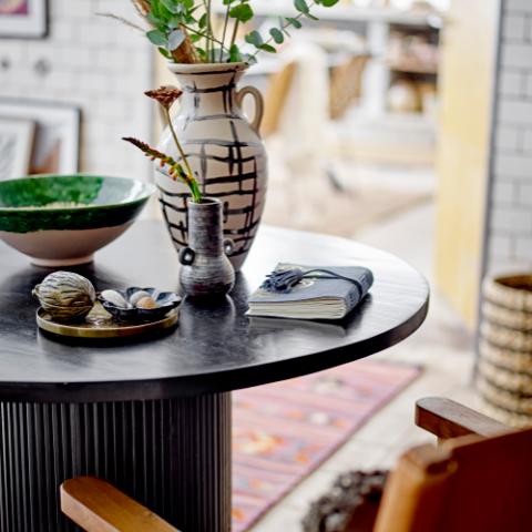 Ohana Vase, Noir, Grès