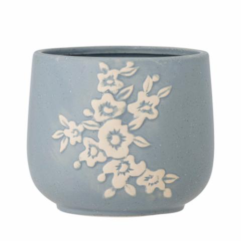 Betino Flowerpot, Blue, Stoneware