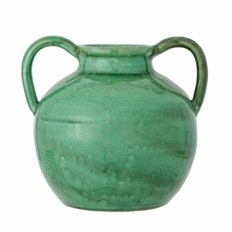 Cham Deco Vase, Green, Terracotta
