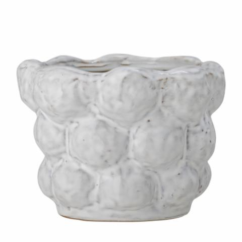 Dieter Flowerpot, White, Stoneware
