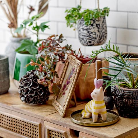 Moghis Pot de fleur suspendu, Marron, Grès