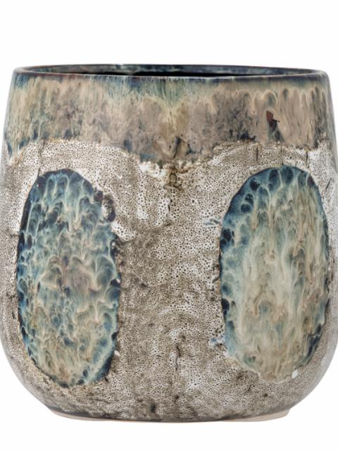 Cophia Flowerpot, Blue, Stoneware