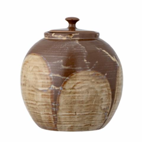 Nasib Jar w/Lid, Brown, Stoneware