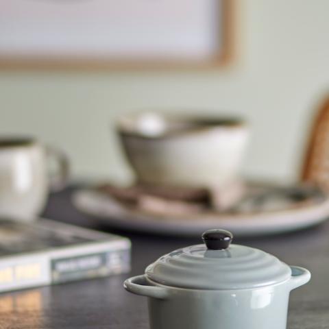 Thanos Plat au four avec couvercle, Gris, Grès