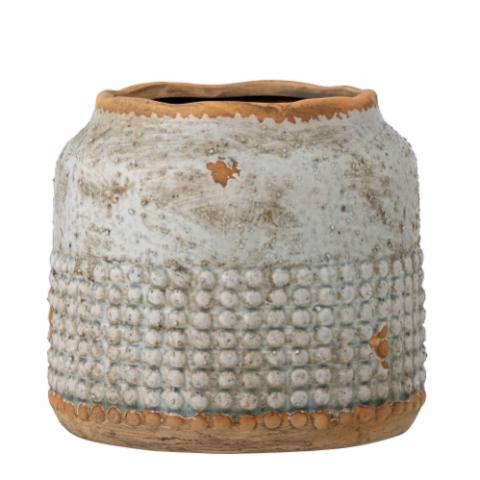 Apollo Deco Vase, Grey, Terracotta