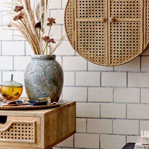 Damian Vase déco, Verte, Terre cuite