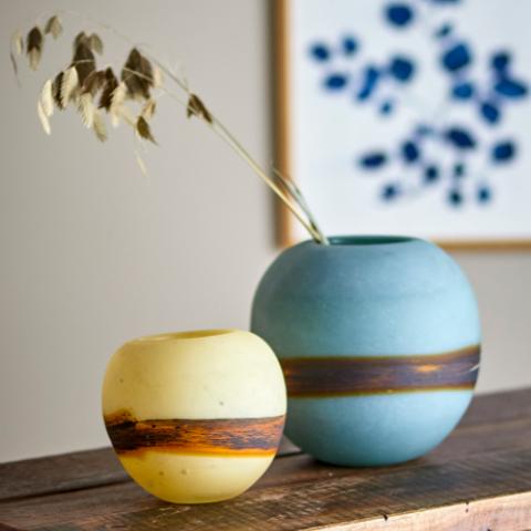 Melike Vase, Blue, Verre