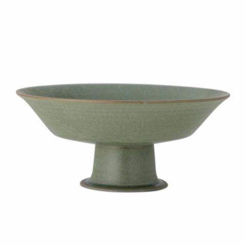 Bodie Pedestal Bowl, Green, Stoneware