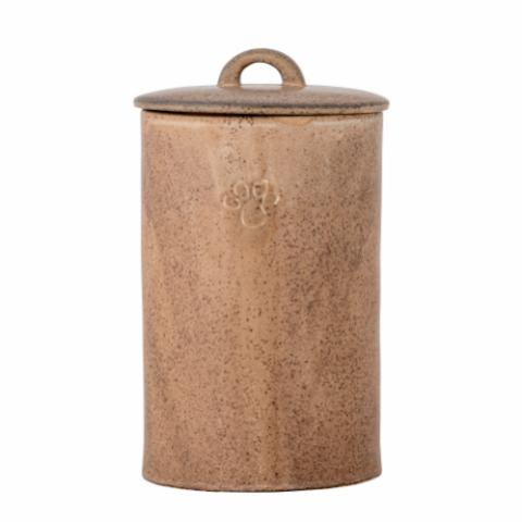 Buddy Pet Jar w/Lid, Brown, Stoneware